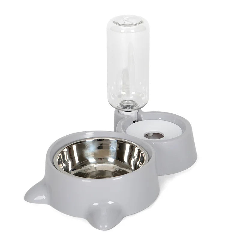 Pet Dog Cat Bowl Fountain Automatic Food Water Feeder Container For Cats Dogs Drinking Pet Articles Pet Cat Water Dispenser, Automatic Gravity Cat Water Bowl