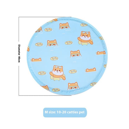 Pet Ice Mat Round Gel Dog Multifunctional Cooling Cool Pad