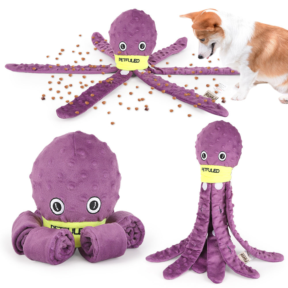 Dog Snuffle Toy Dog Plush Octopus Toys, Dog Puzzle Games Interactive Puppy Toys Chew Toys Slow Feeding Games
