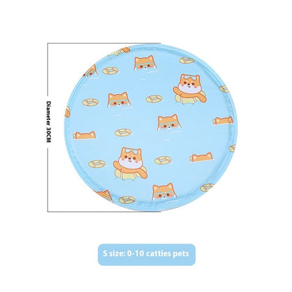 Pet Ice Mat Round Gel Dog Multifunctional Cooling Cool Pad